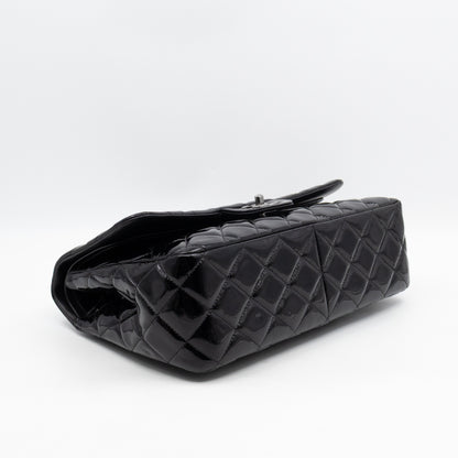 Classic Double Flap Jumbo Black Patent Leather