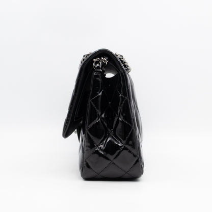 Classic Double Flap Jumbo Black Patent Leather