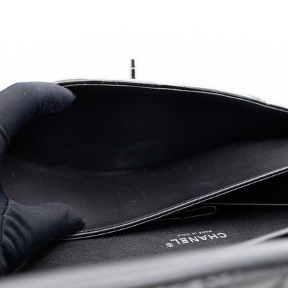 Classic Double Flap Jumbo Black Patent Leather