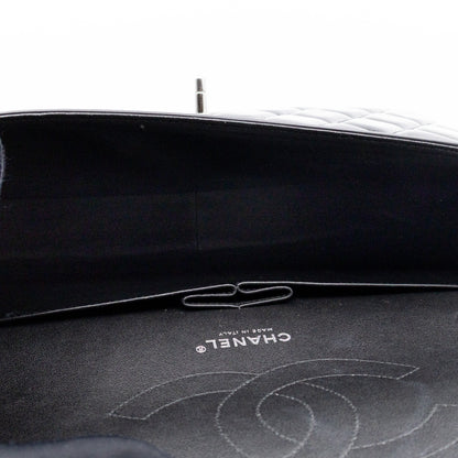 Classic Double Flap Jumbo Black Patent Leather