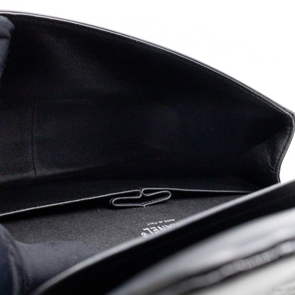 Classic Double Flap Jumbo Black Patent Leather