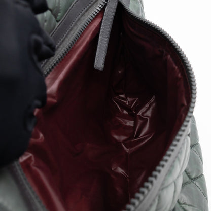 Coco Coon Bowler Bag Dark Green Quilted Nylon