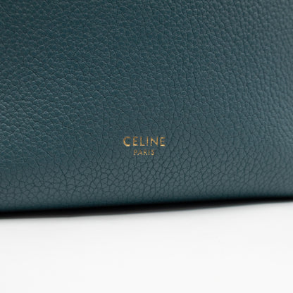 Sangle Seau Small Bucket Bag Turquoise Calfskin Leather