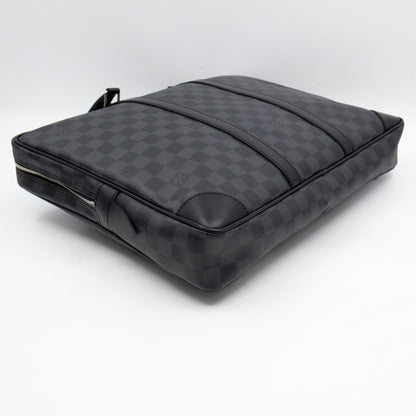 Porte Documents Voyage Damier Graphite