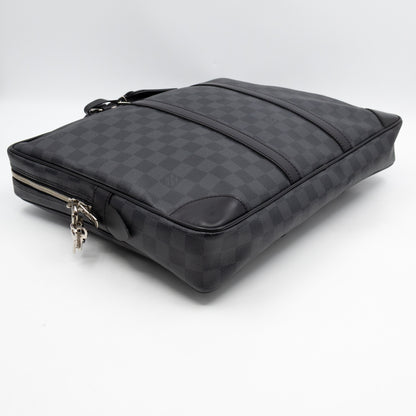 Porte Documents Voyage Damier Graphite