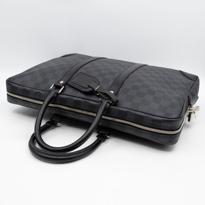 Porte Documents Voyage Damier Graphite