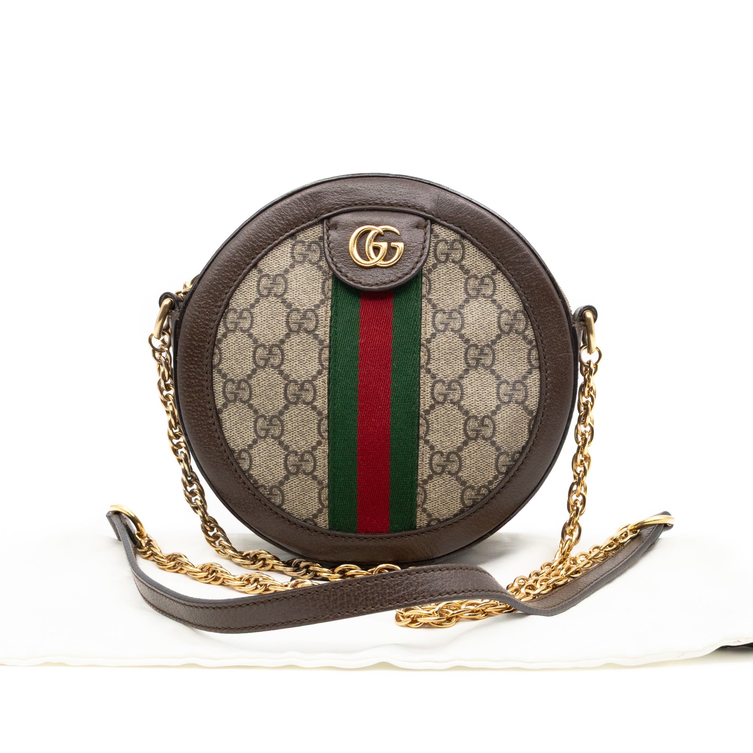 Ophidia Mini Round Shoulder Bag GG Supreme