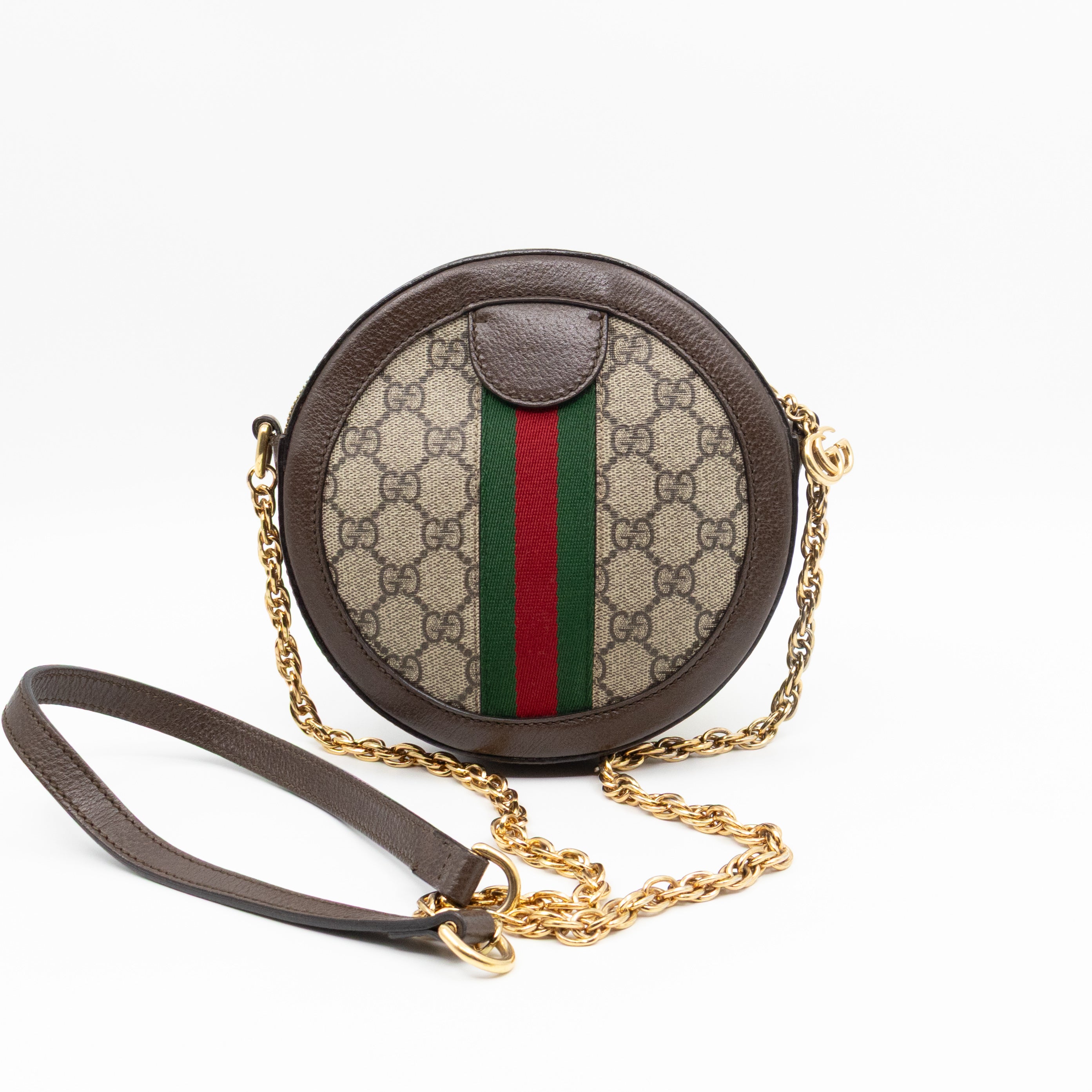 Ophidia Mini Round Shoulder Bag GG Supreme