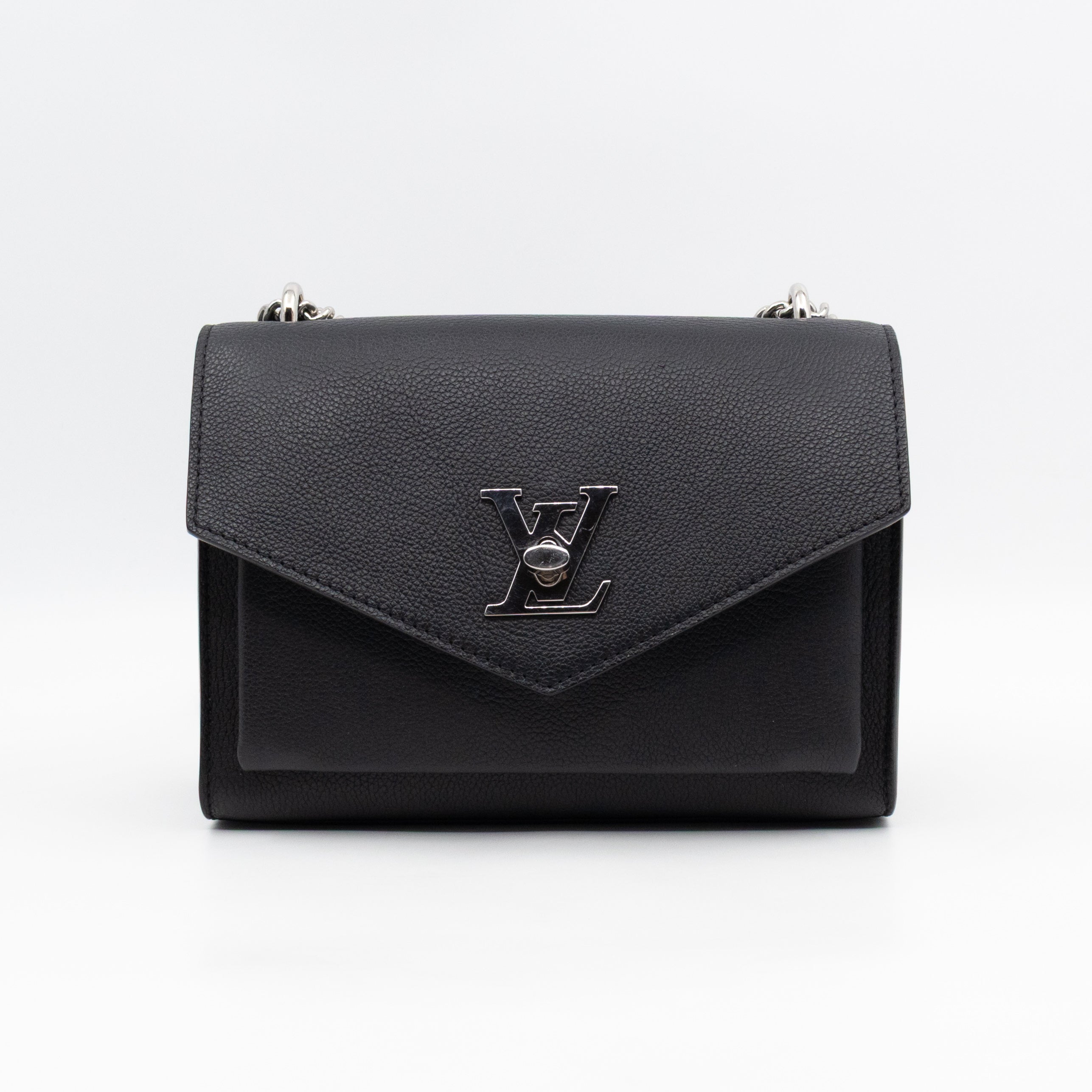 Mylockme Chain Bag Black Leather