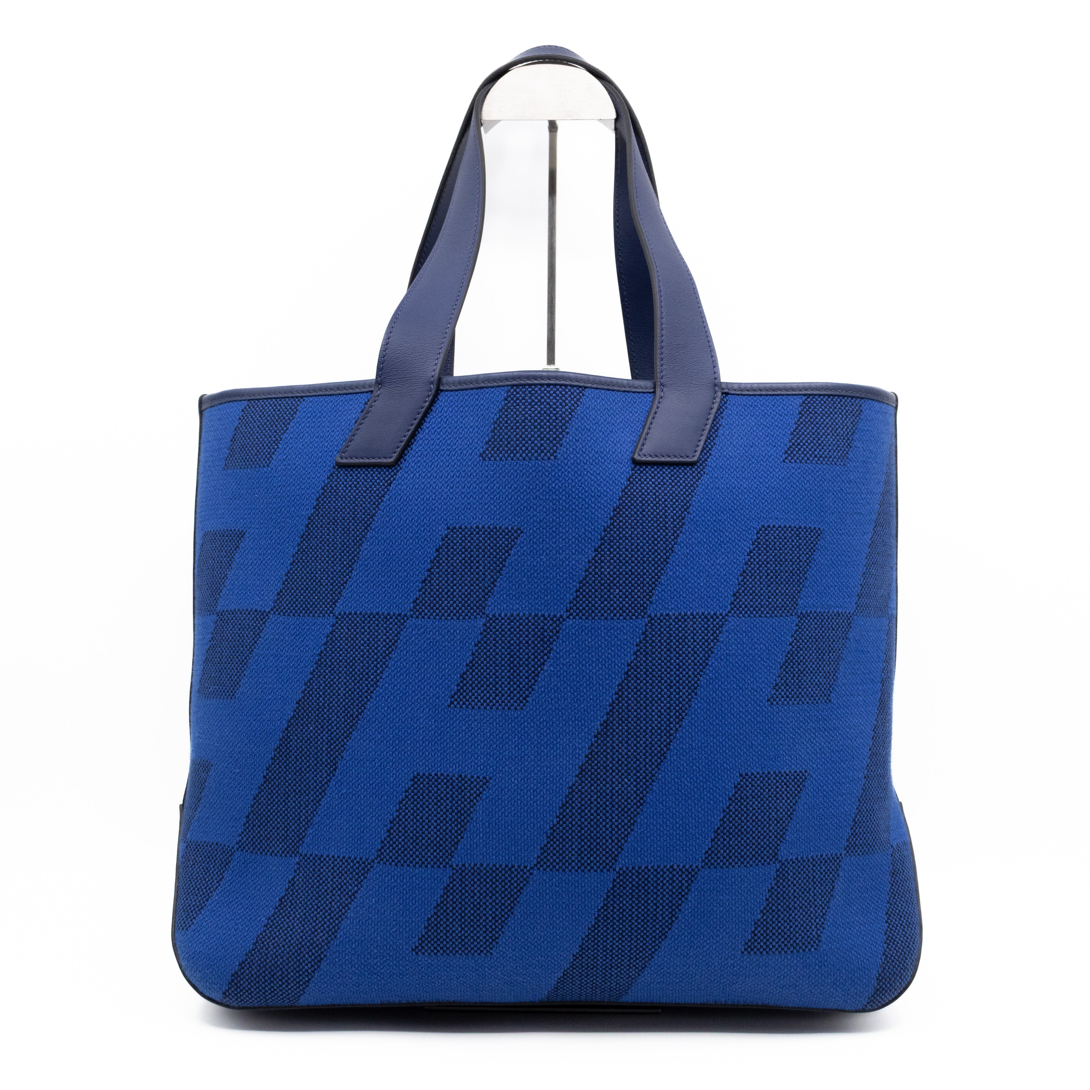 Cabas H en Biais 40 Tote Bag Bleu France
