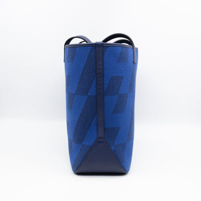 Cabas H en Biais 40 Tote Bag Bleu France