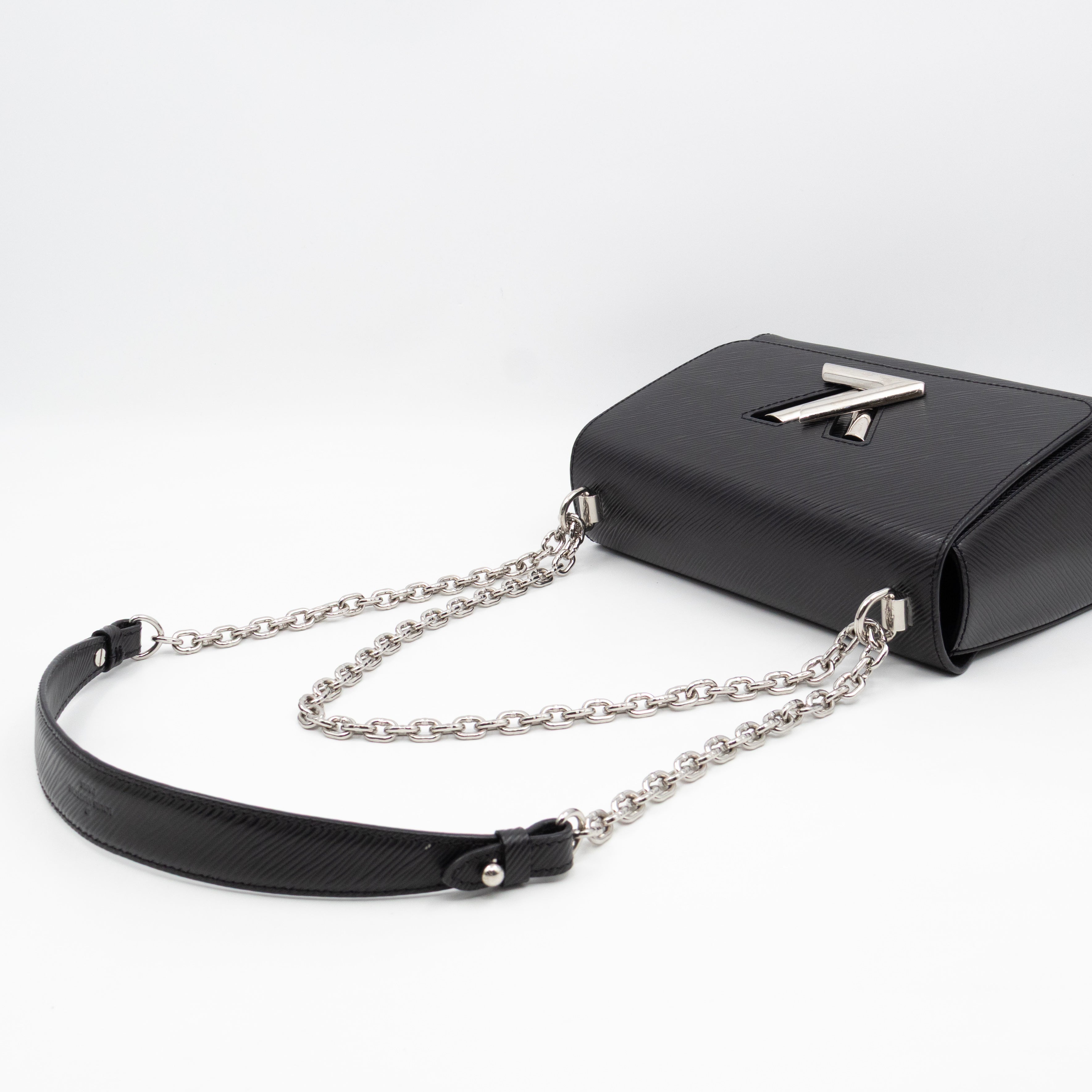 Twist MM Black Epi Leather Silver
