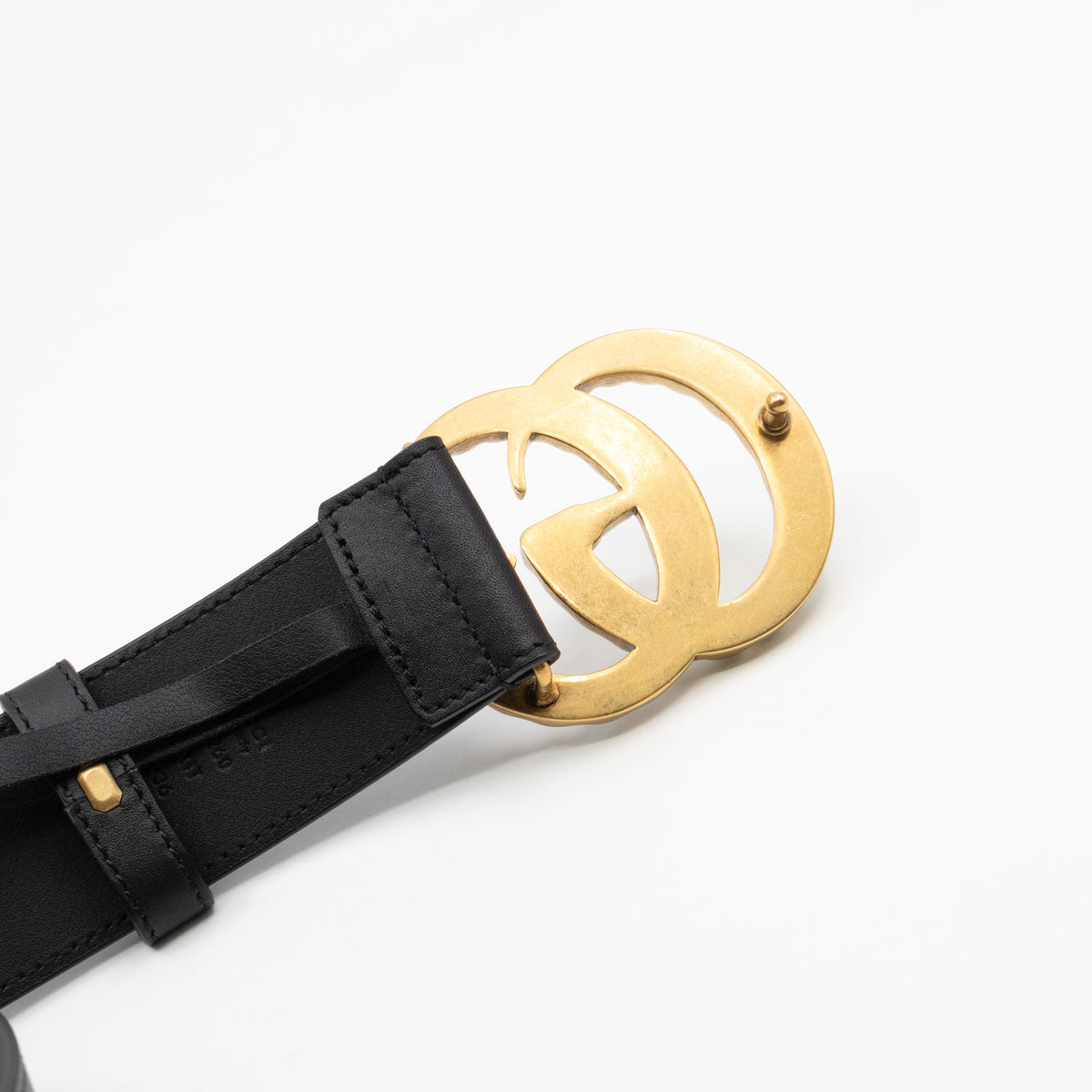 Gucci GG Marmont Pearls Belt Black Leather 90/36 – Queen Station