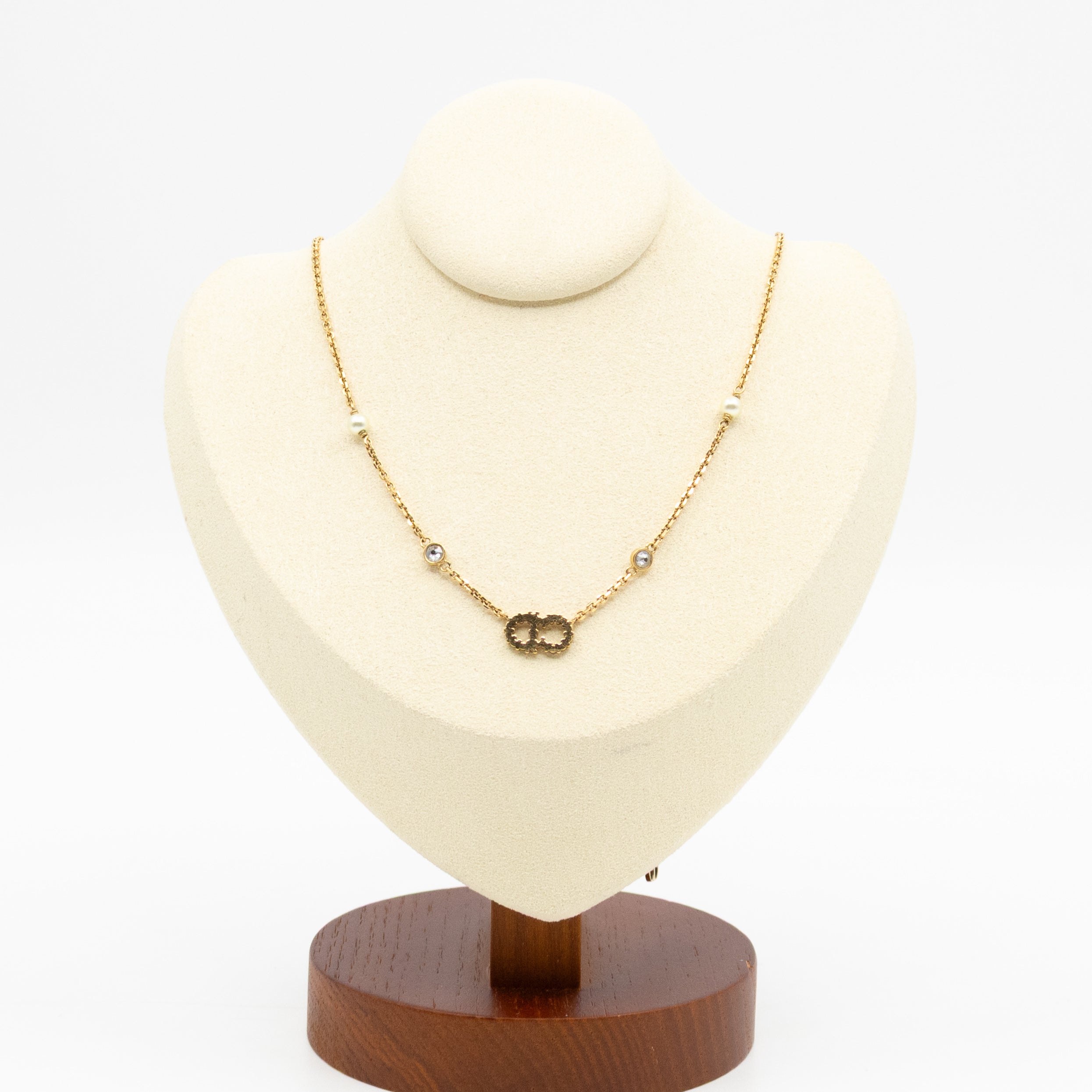 Christian Dior Clair D Lune Necklace Gold – Queen Station