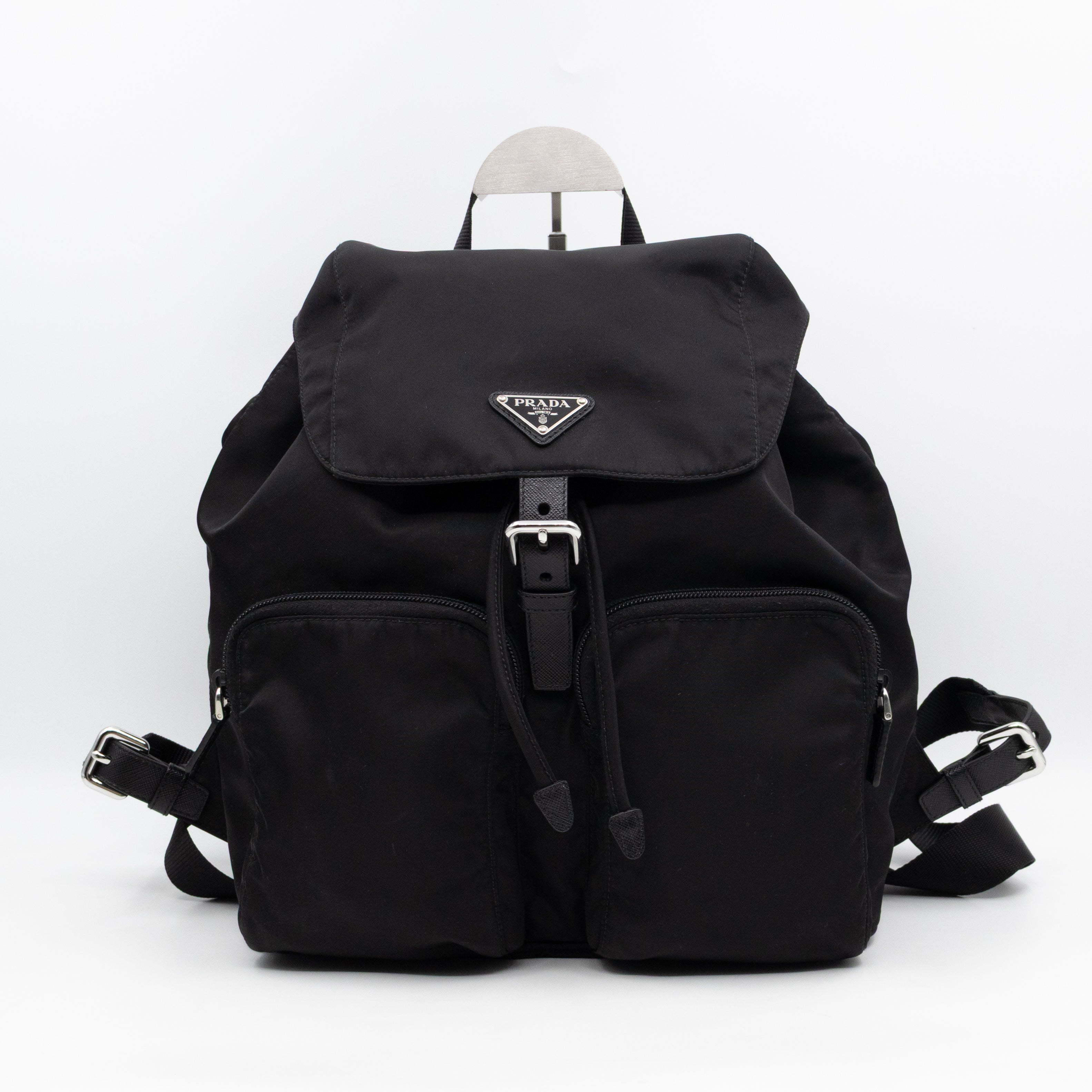 Tessuto Nylon Black Backpack