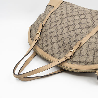 Nice Dome Satchel GG Supreme Beige Leather