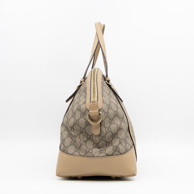 Nice Dome Satchel GG Supreme Beige Leather