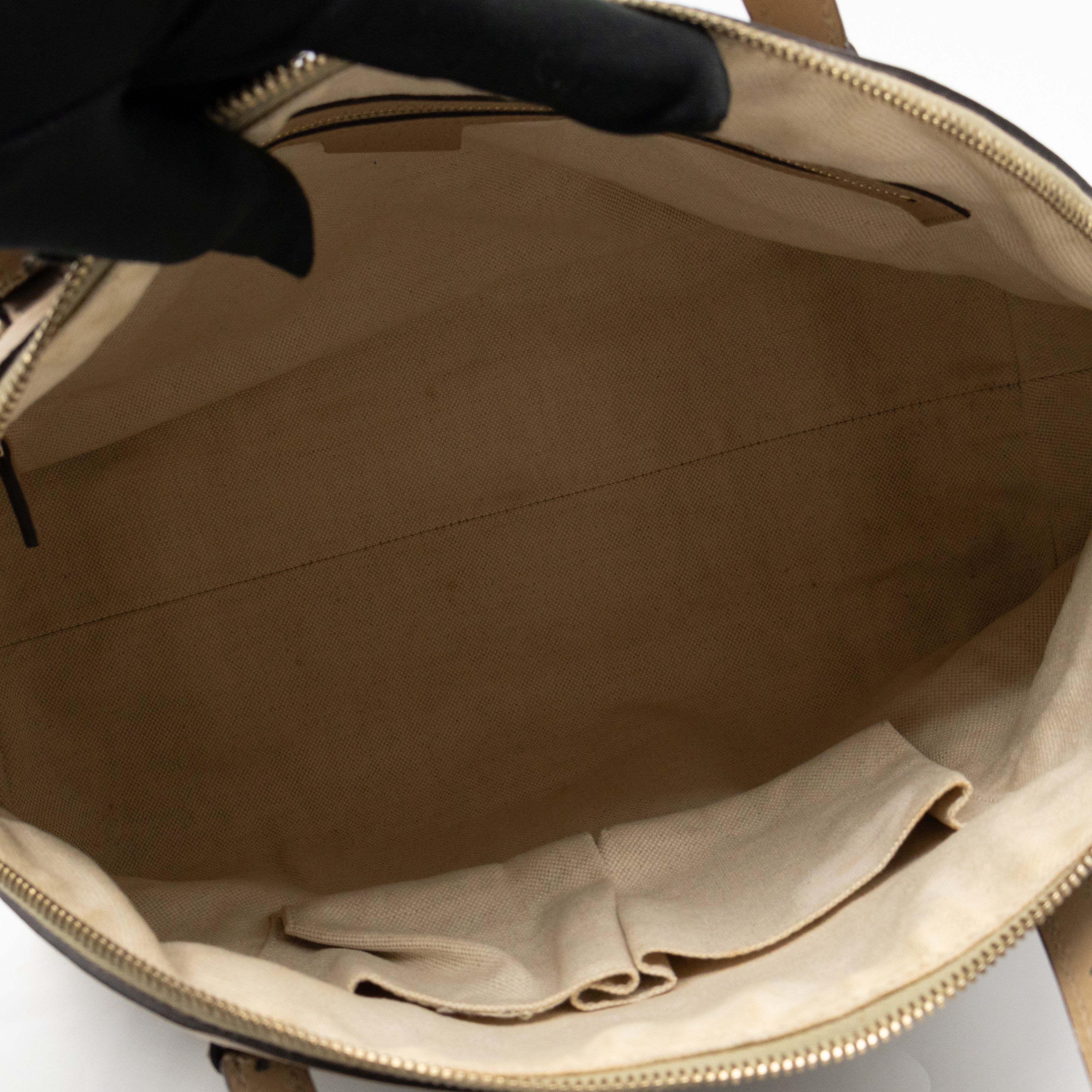 Nice Dome Satchel GG Supreme Beige Leather