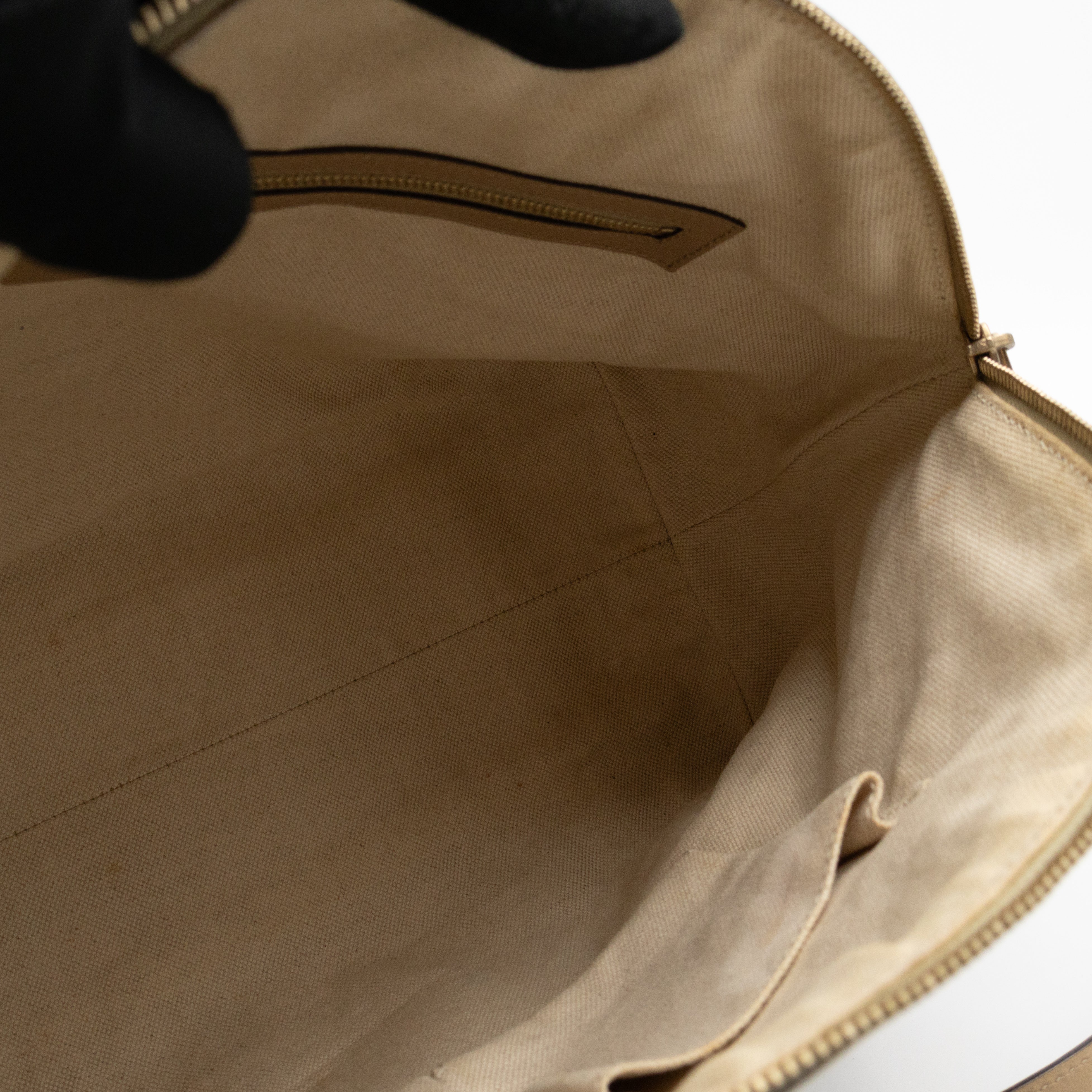 Nice Dome Satchel GG Supreme Beige Leather