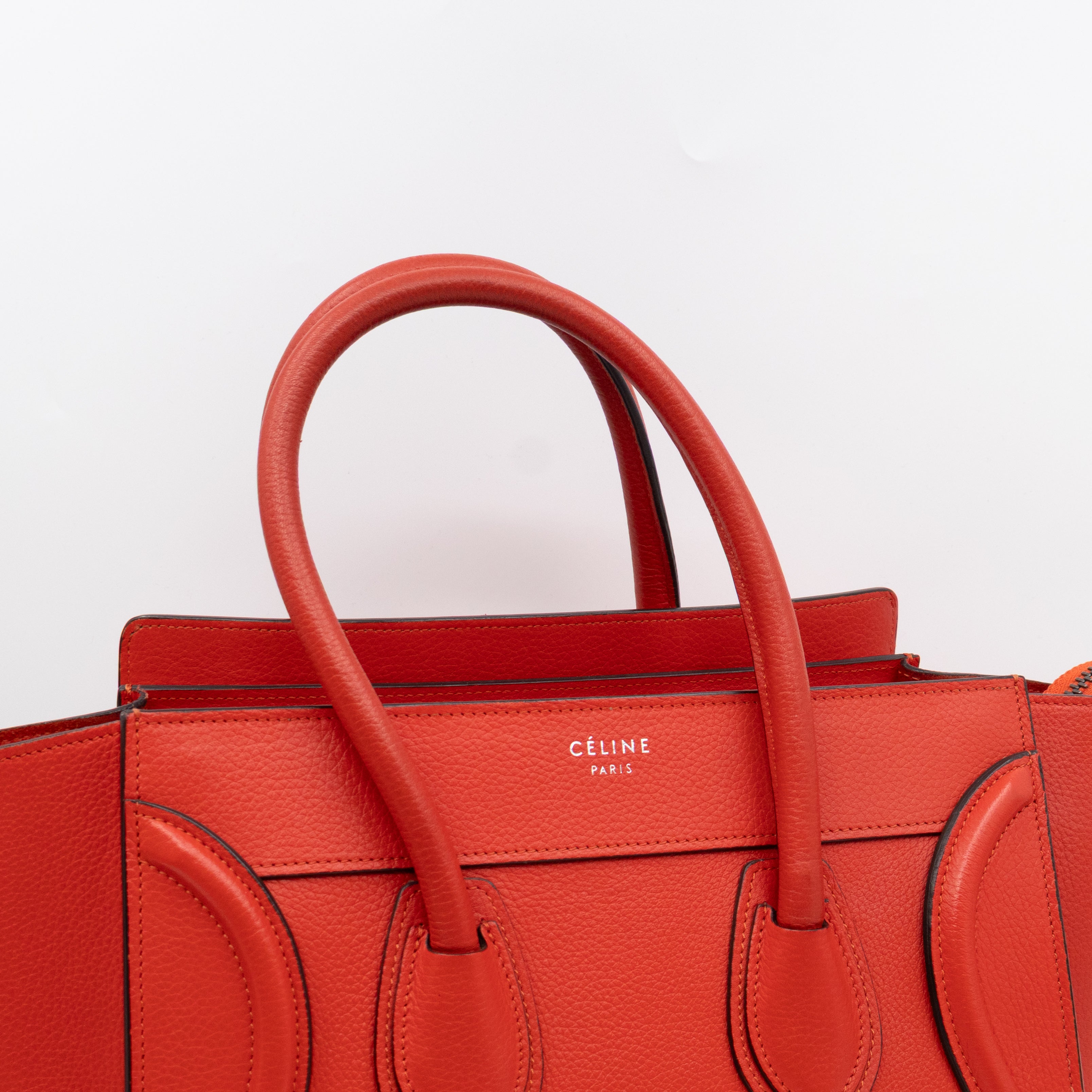 Micro Luggage Red Leather
