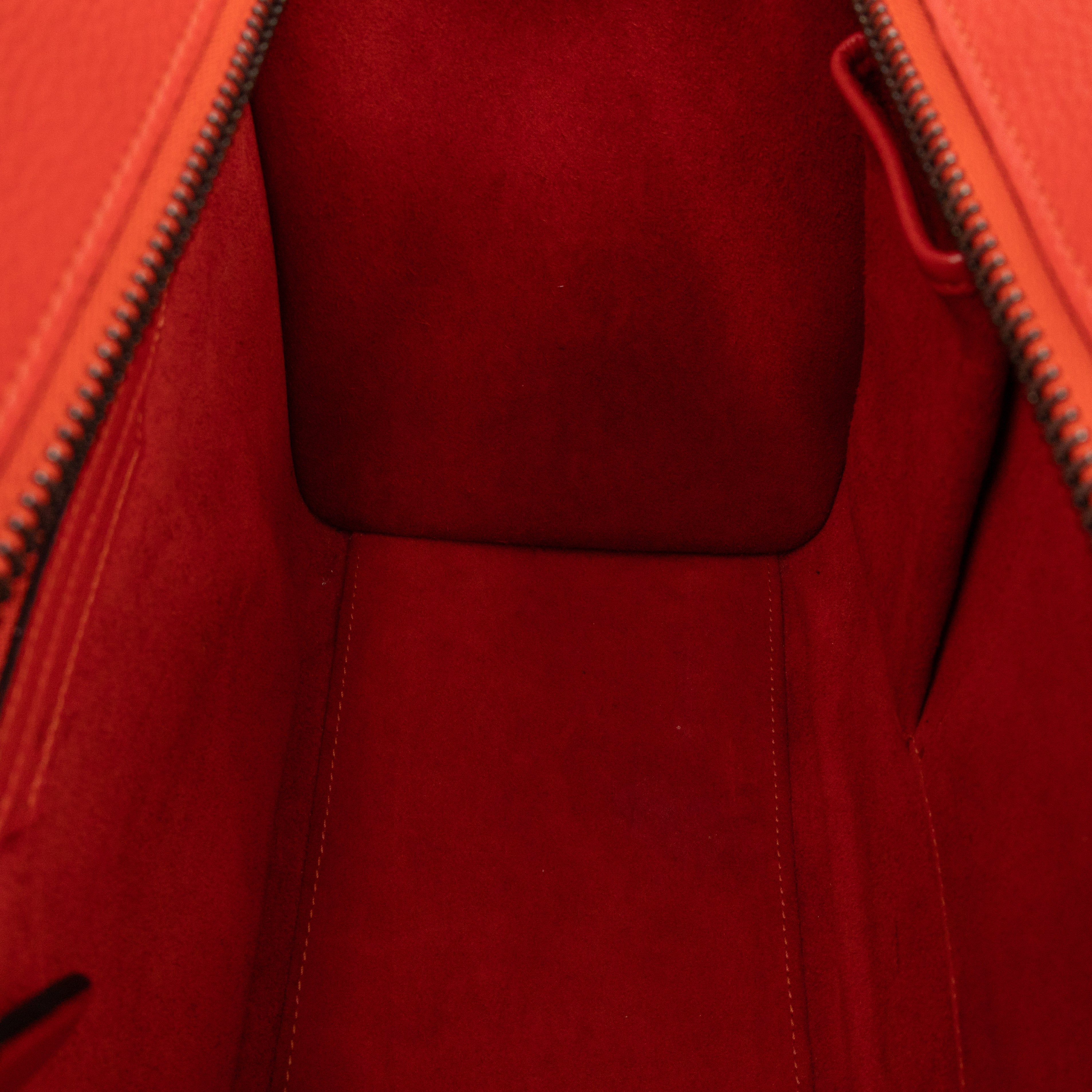 Micro Luggage Red Leather