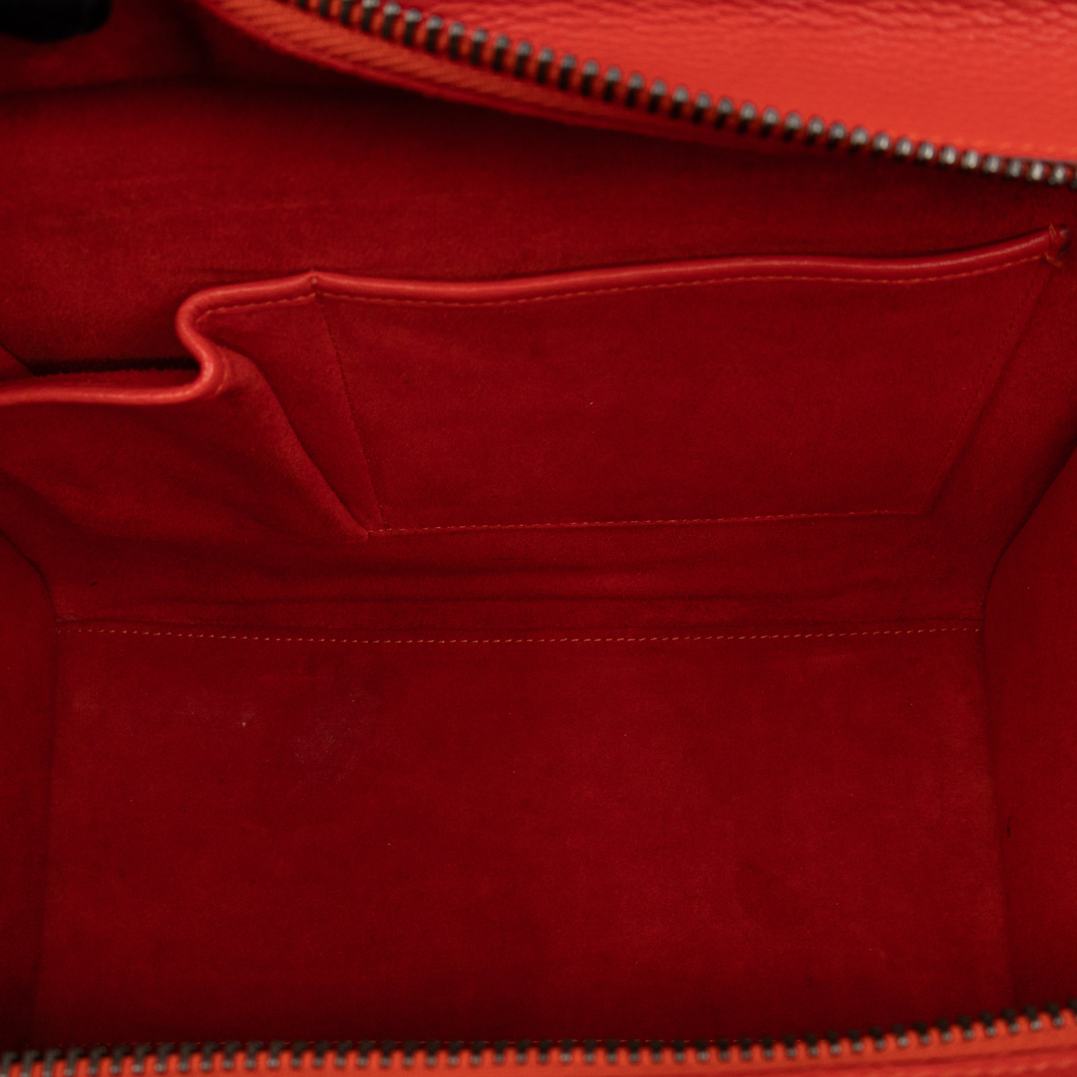 Micro Luggage Red Leather