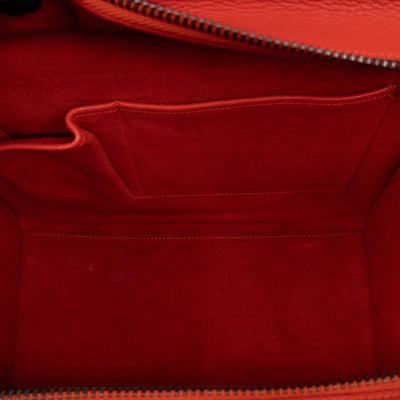Micro Luggage Red Leather