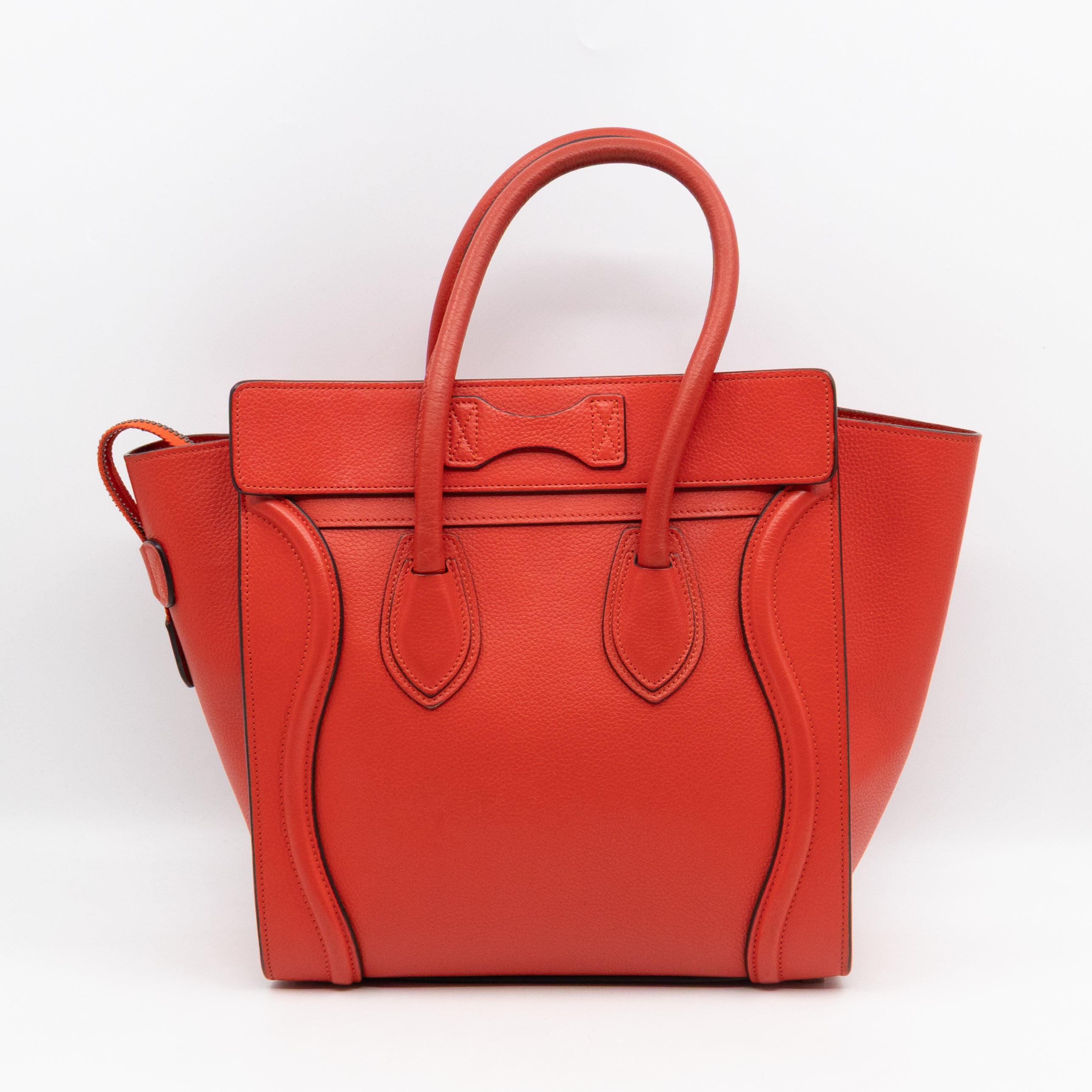 Micro Luggage Red Leather