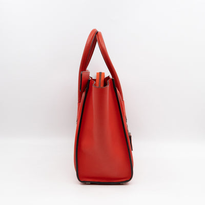 Micro Luggage Red Leather