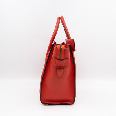 Micro Luggage Red Leather