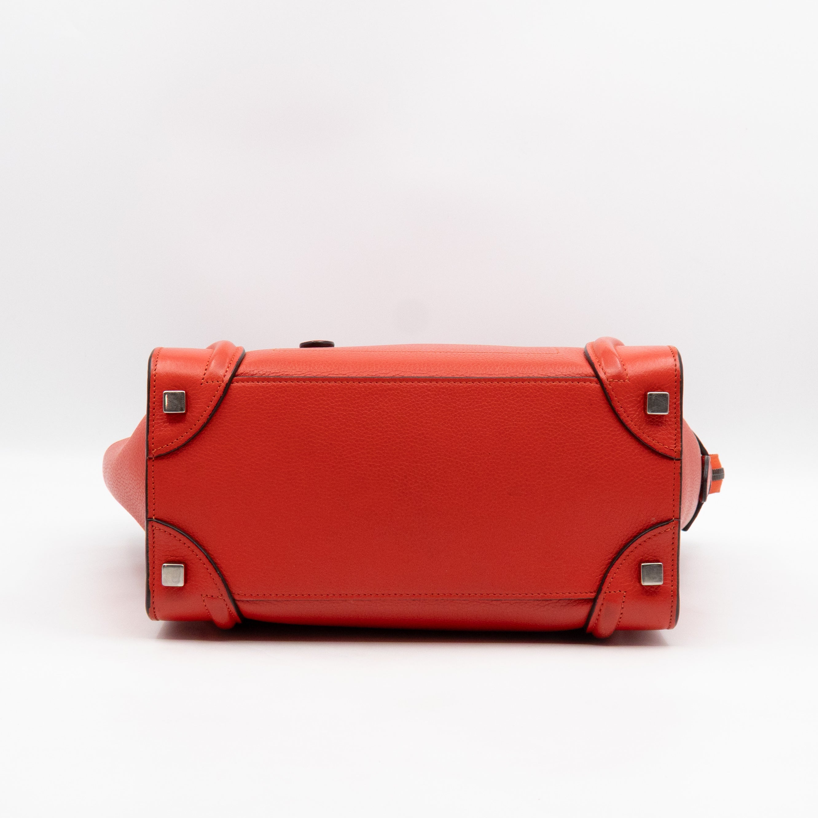 Micro Luggage Red Leather