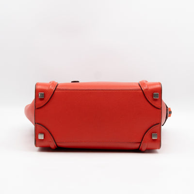 Micro Luggage Red Leather