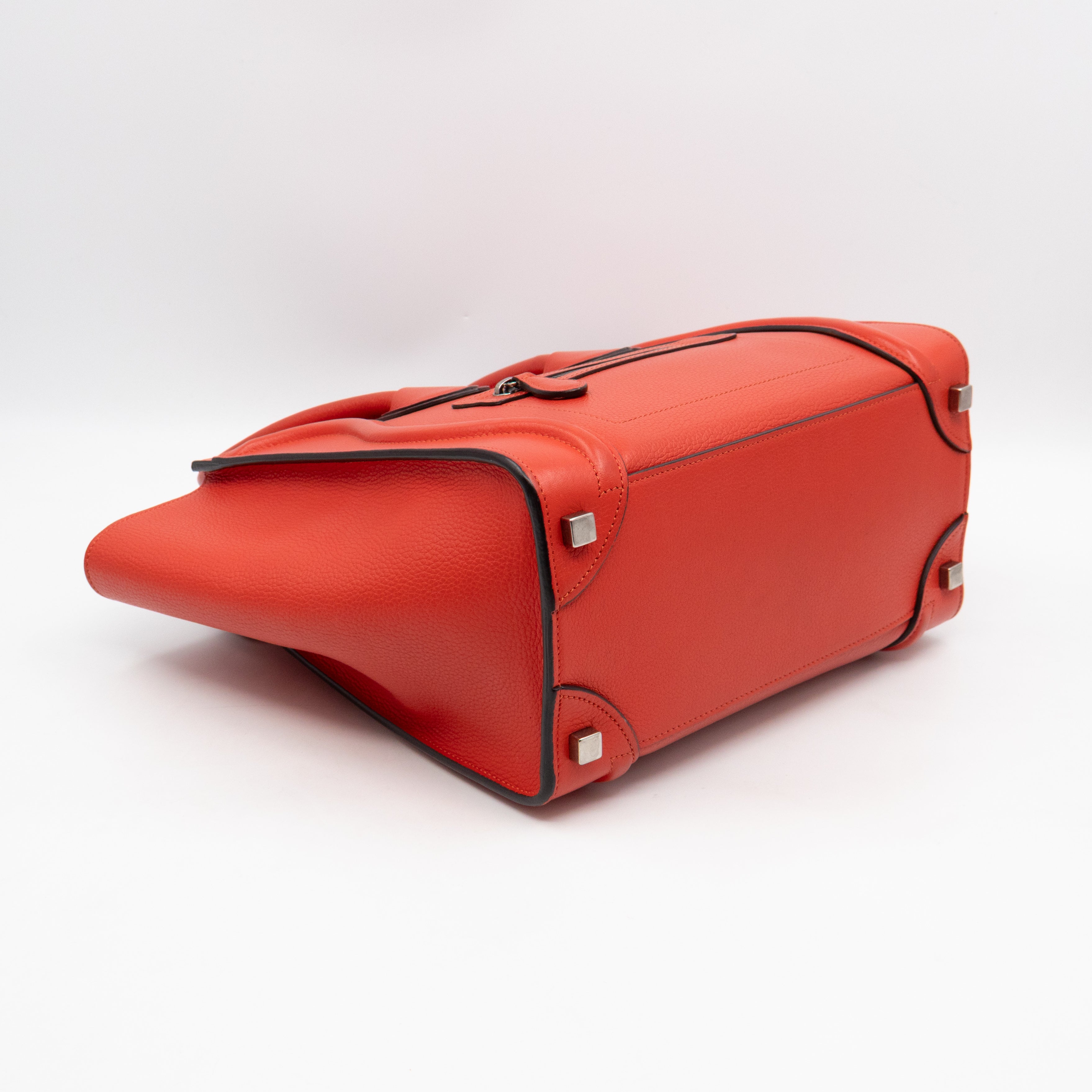 Micro Luggage Red Leather