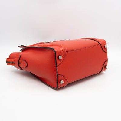 Micro Luggage Red Leather