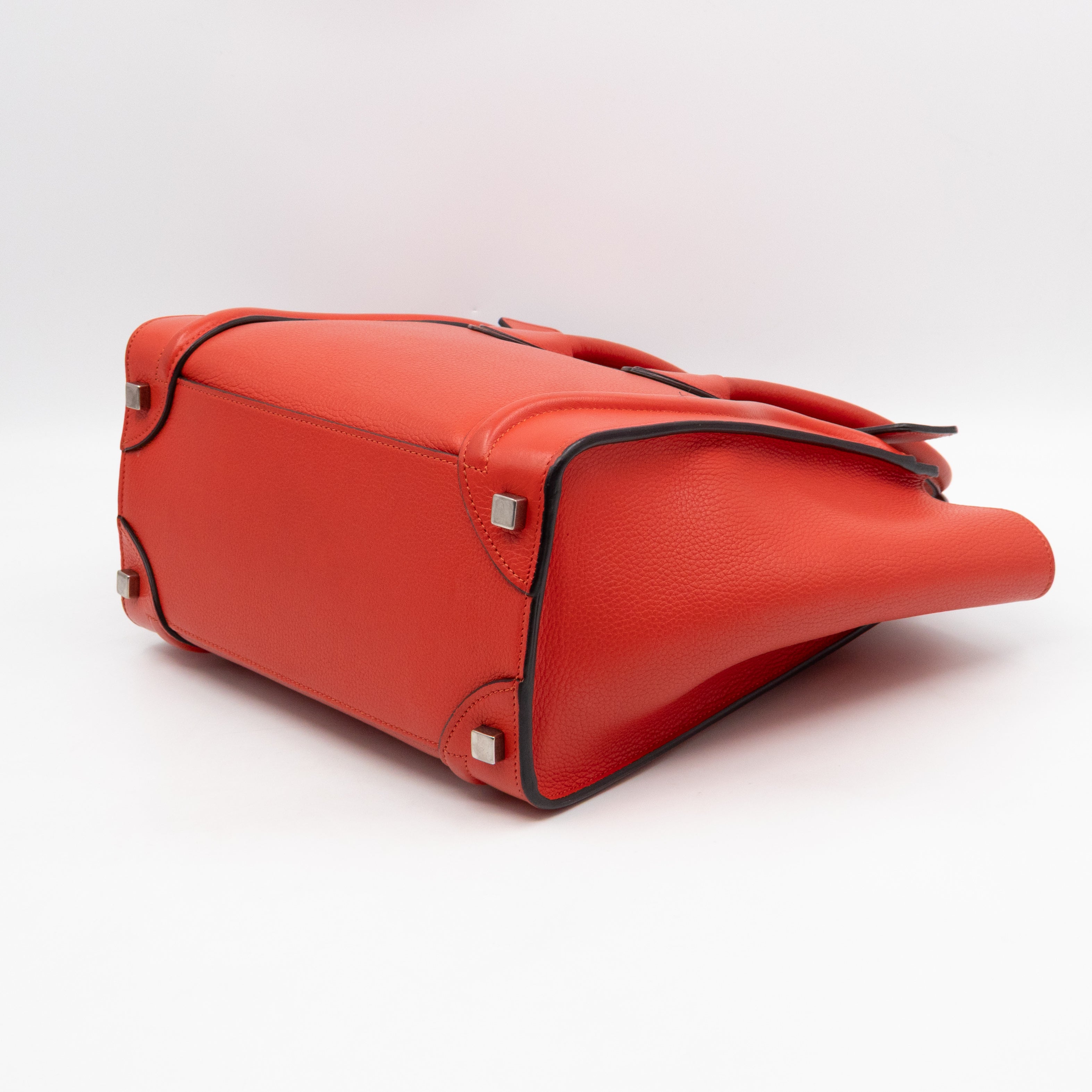 Micro Luggage Red Leather