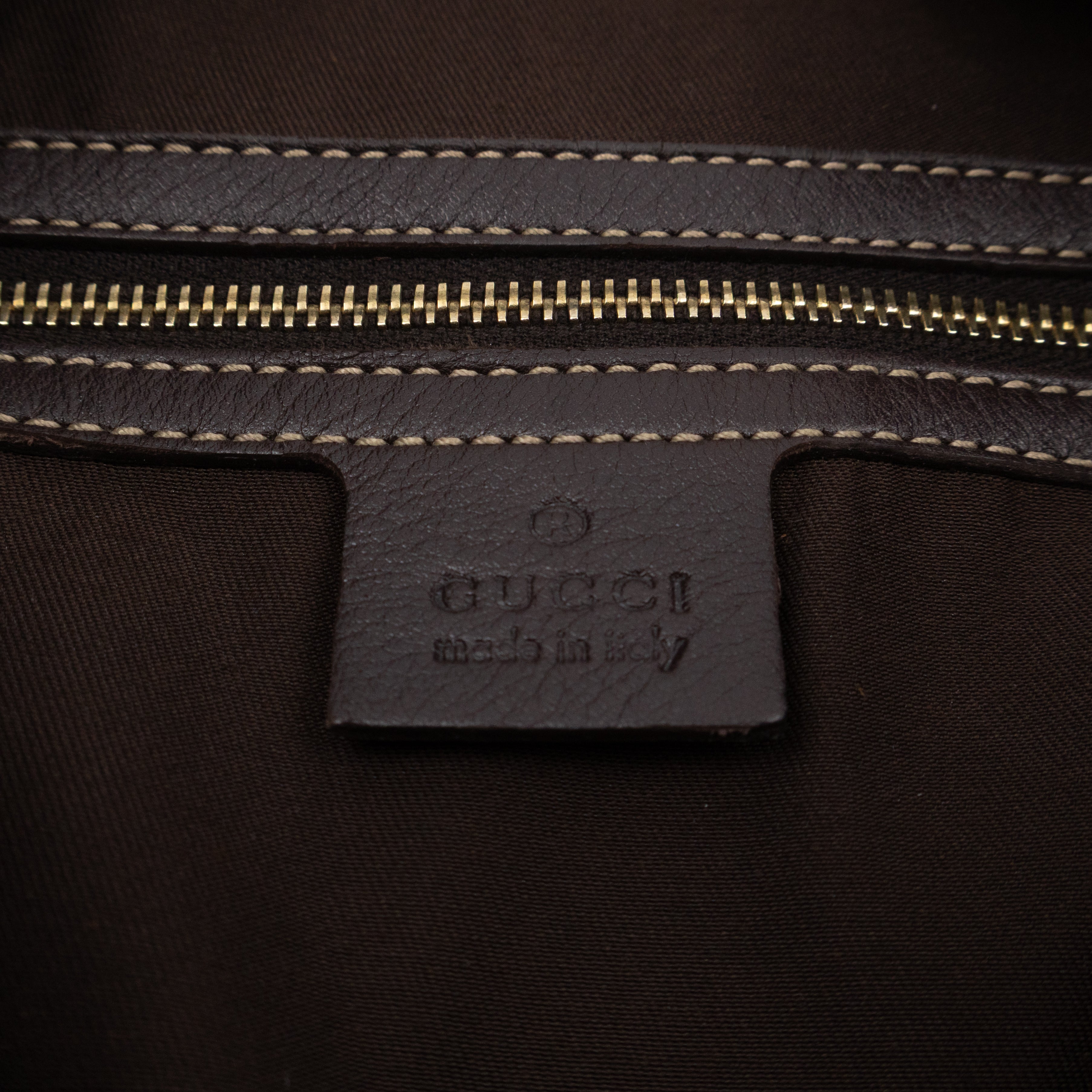 Indy Top Handle Tassels GG Supreme Canvas Brown Leather