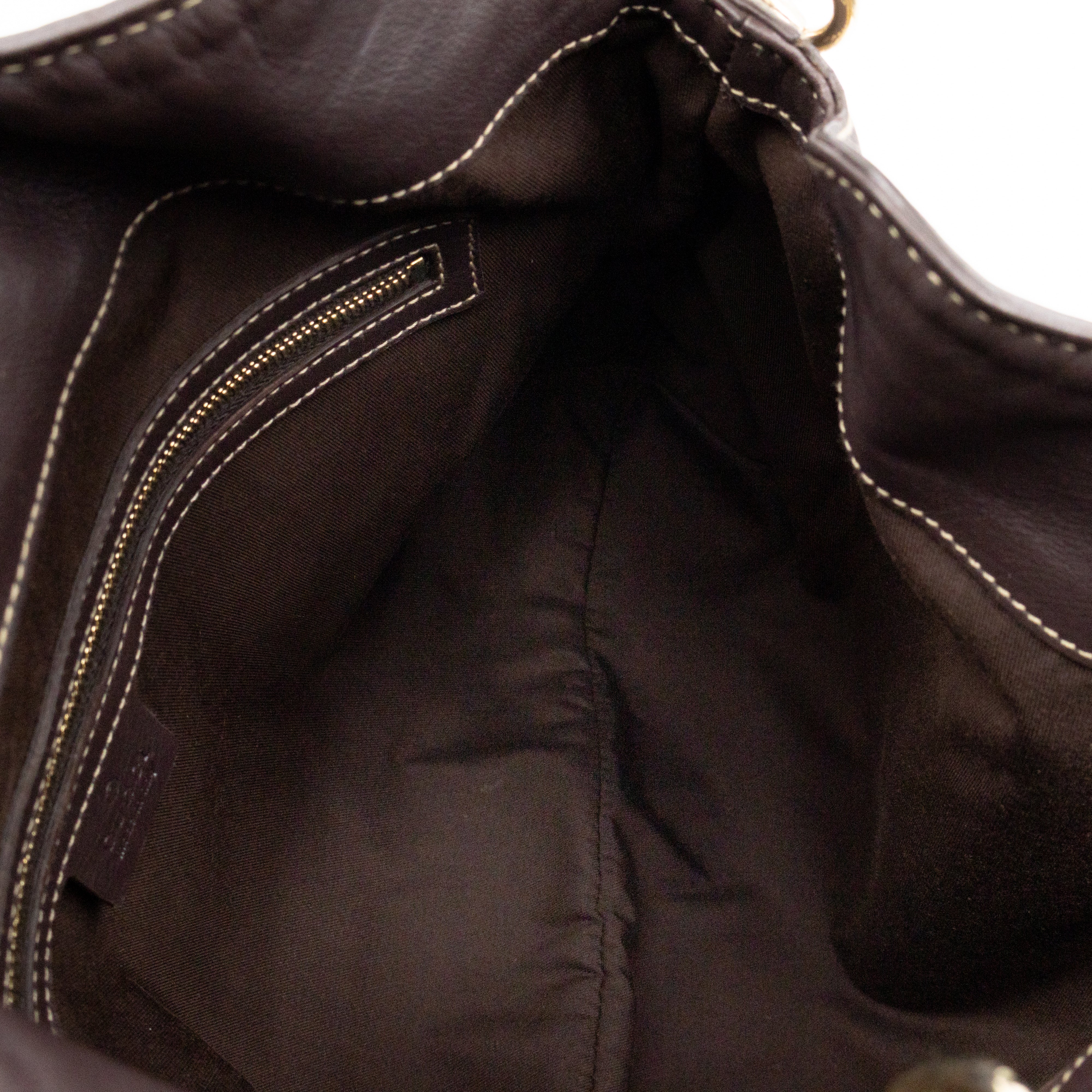 Indy Top Handle Tassels GG Supreme Canvas Brown Leather