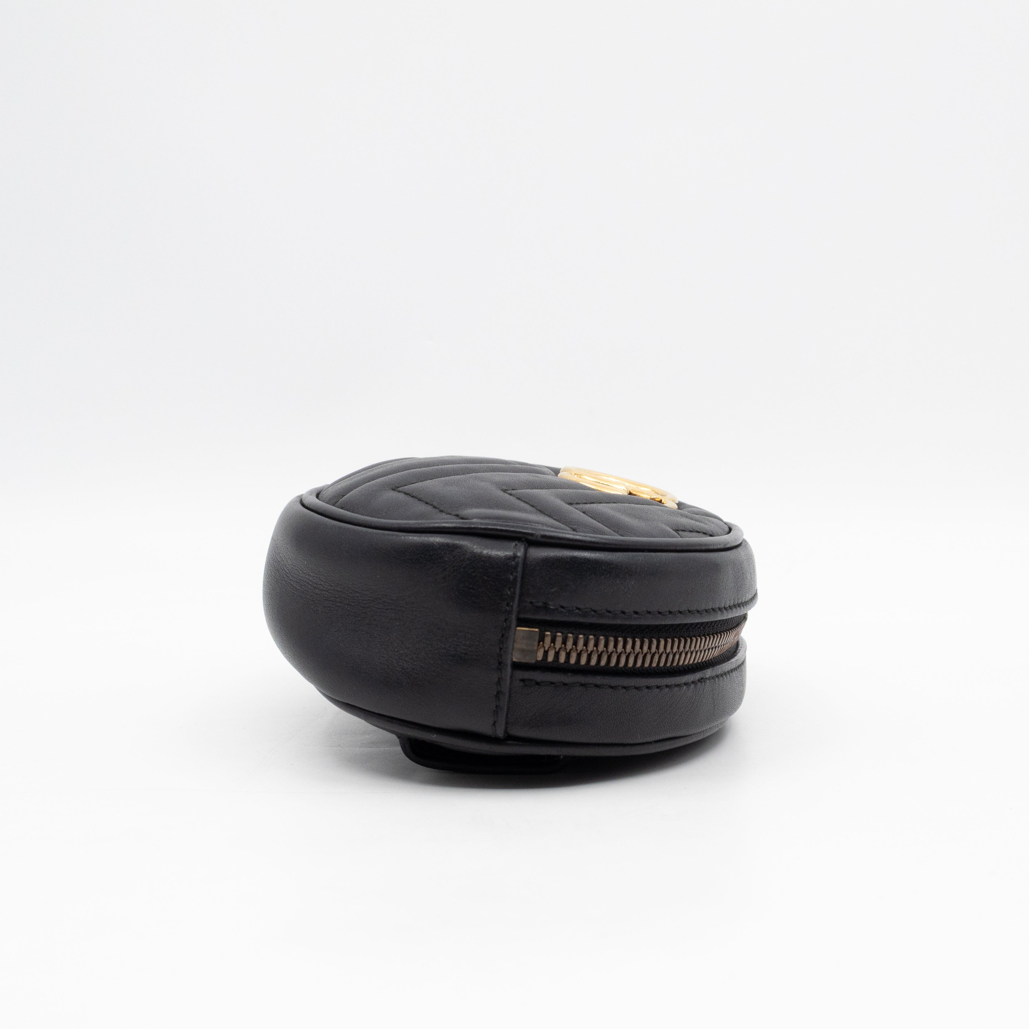 GG Marmont Matelasse Mini Belt Bag Black Leather 95 cm