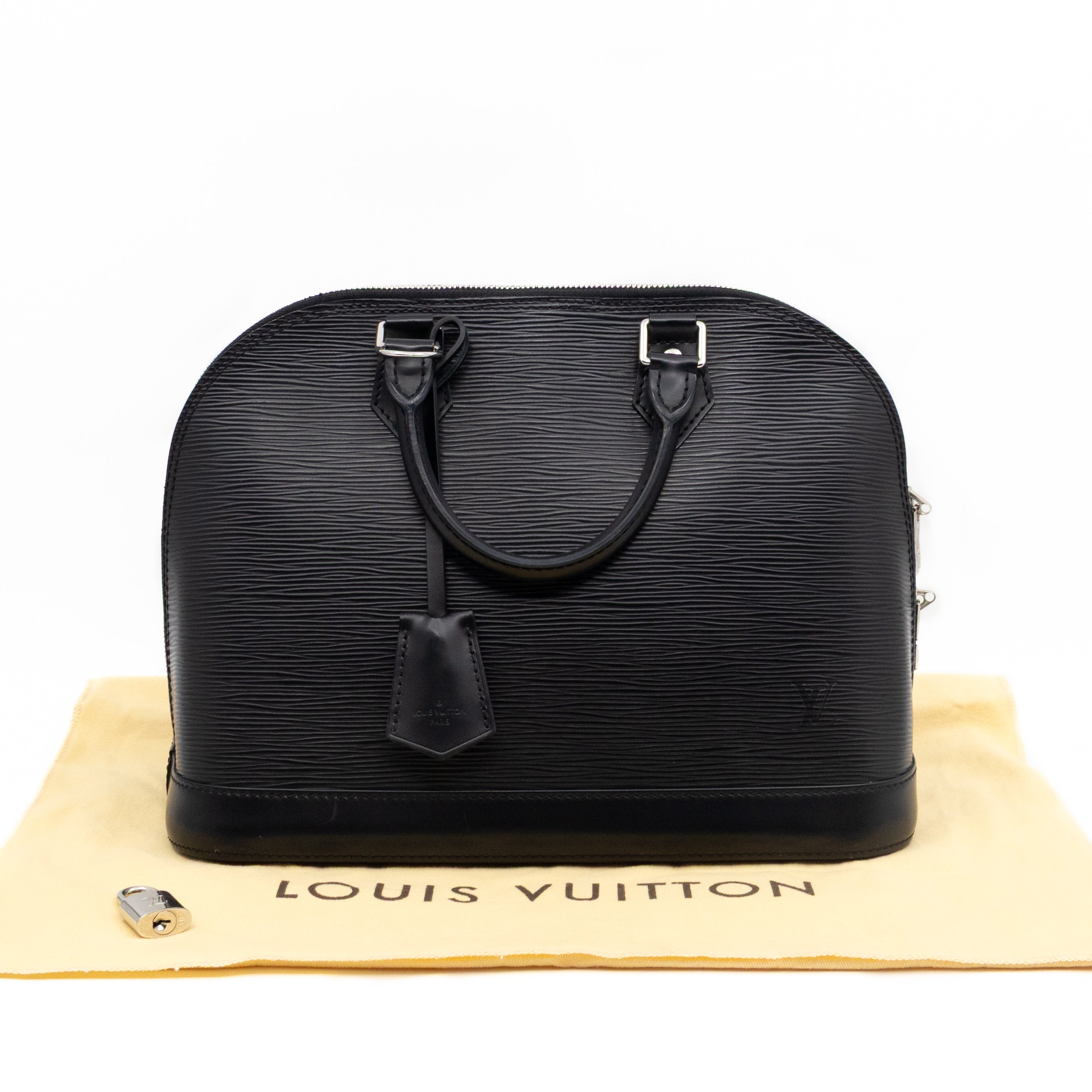 Alma PM Black Epi Leather