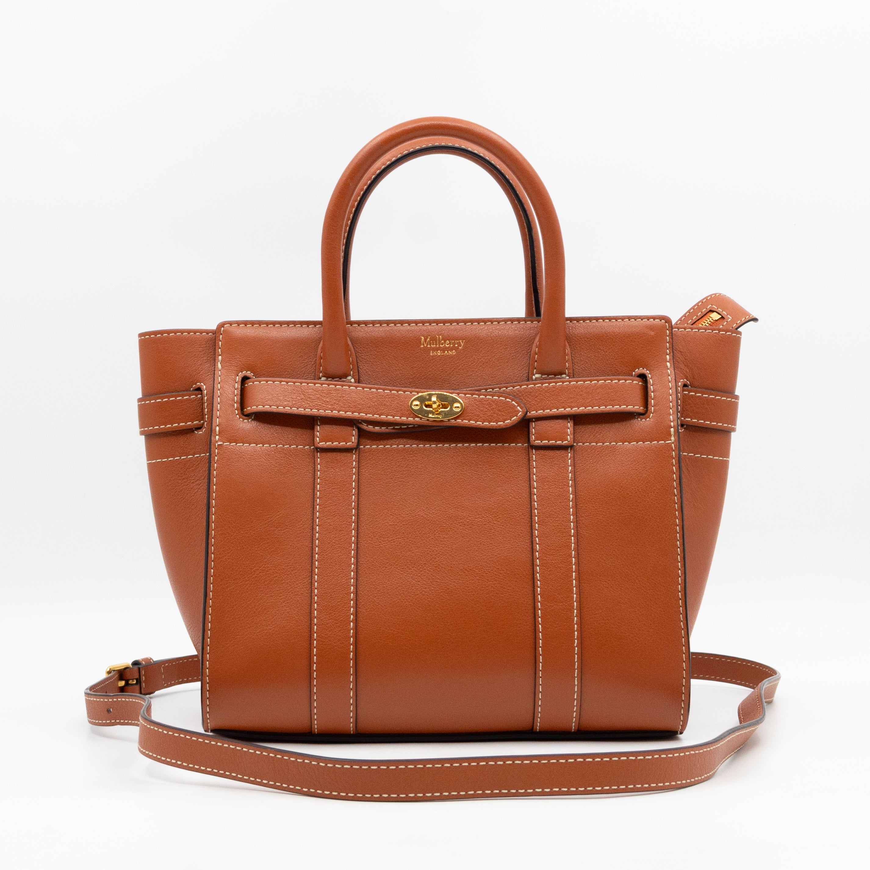 Mini Zipped Bayswater Brown Leather