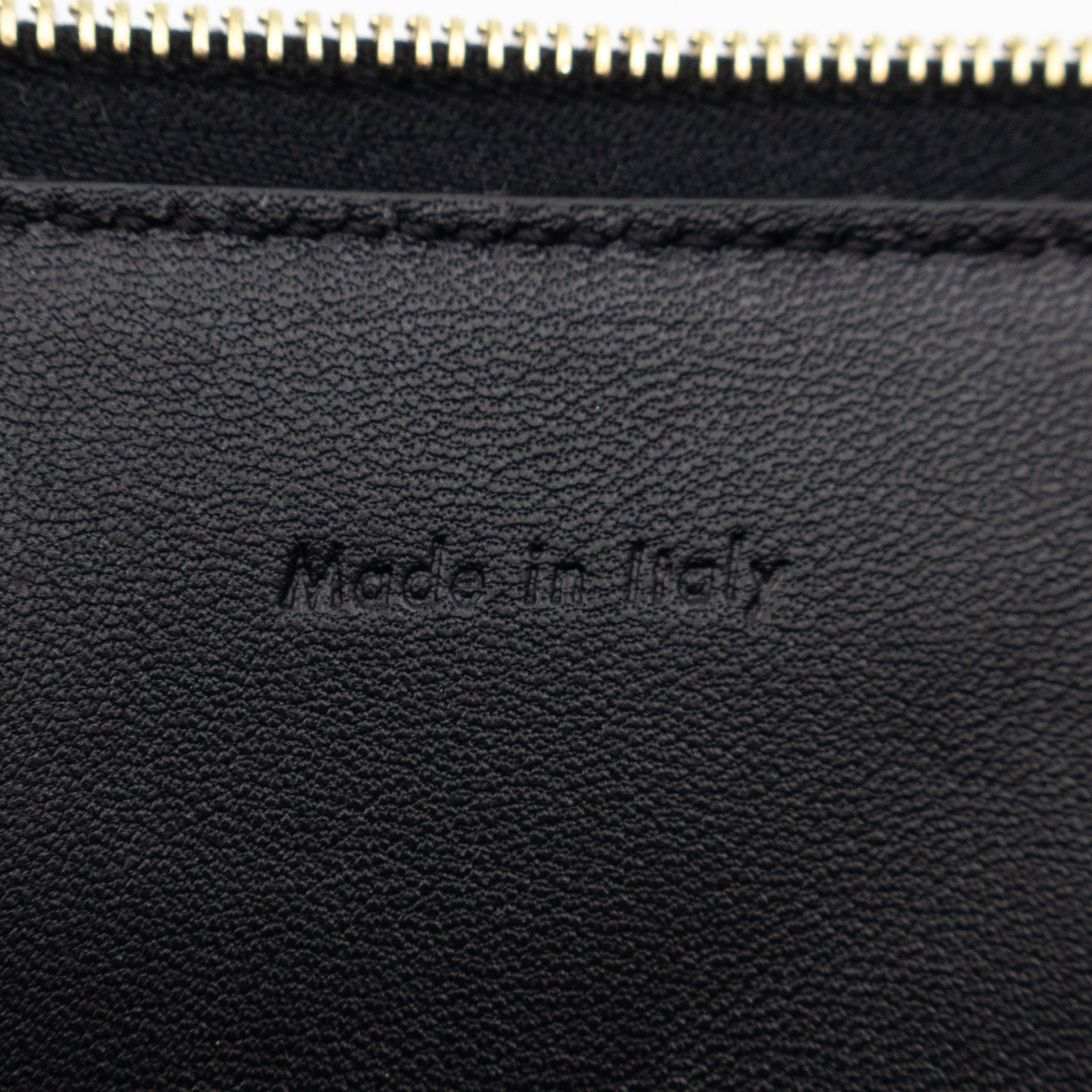 Zip Pouch Flamingo & Black Leather