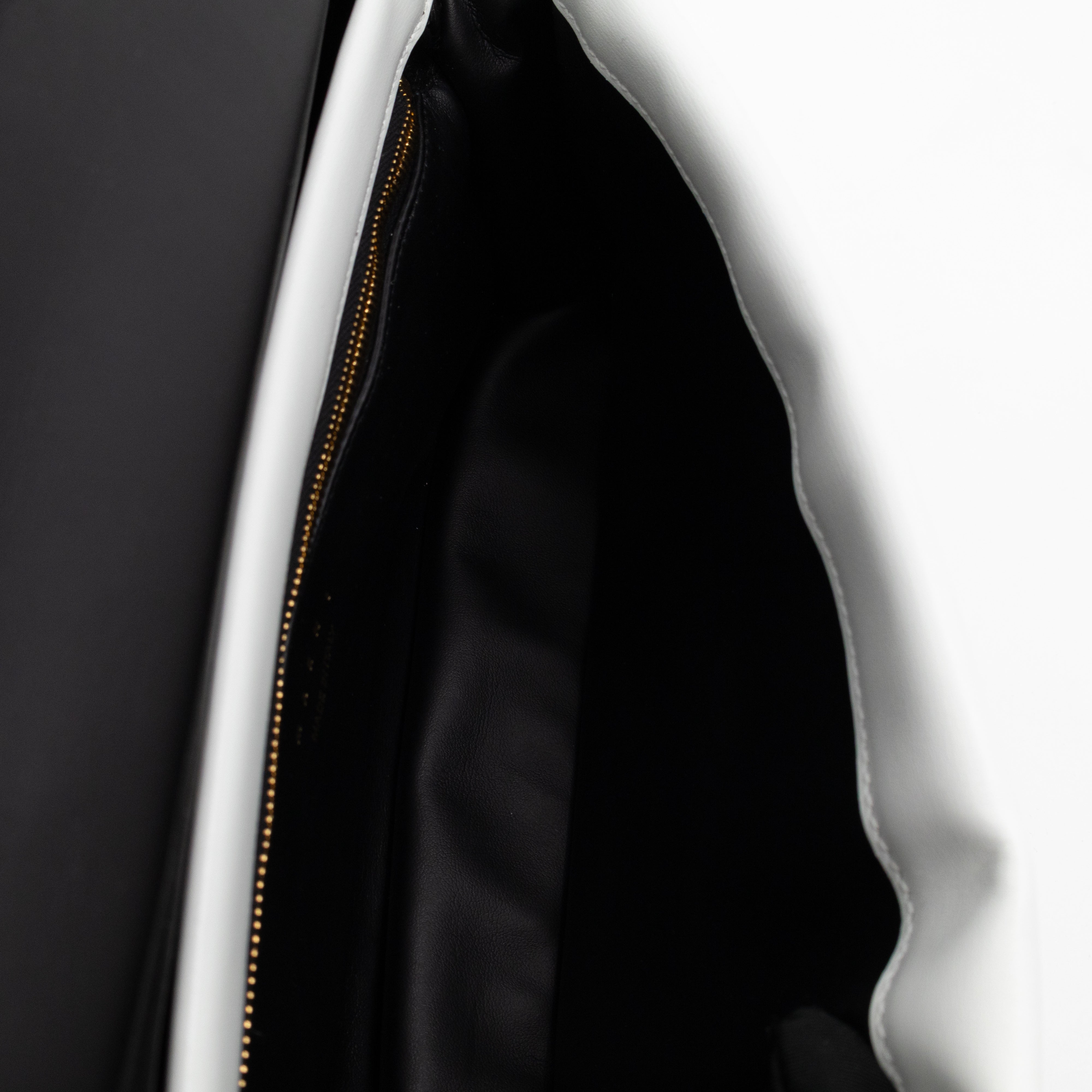 Prisma Padded Shoulder Bag White Leather