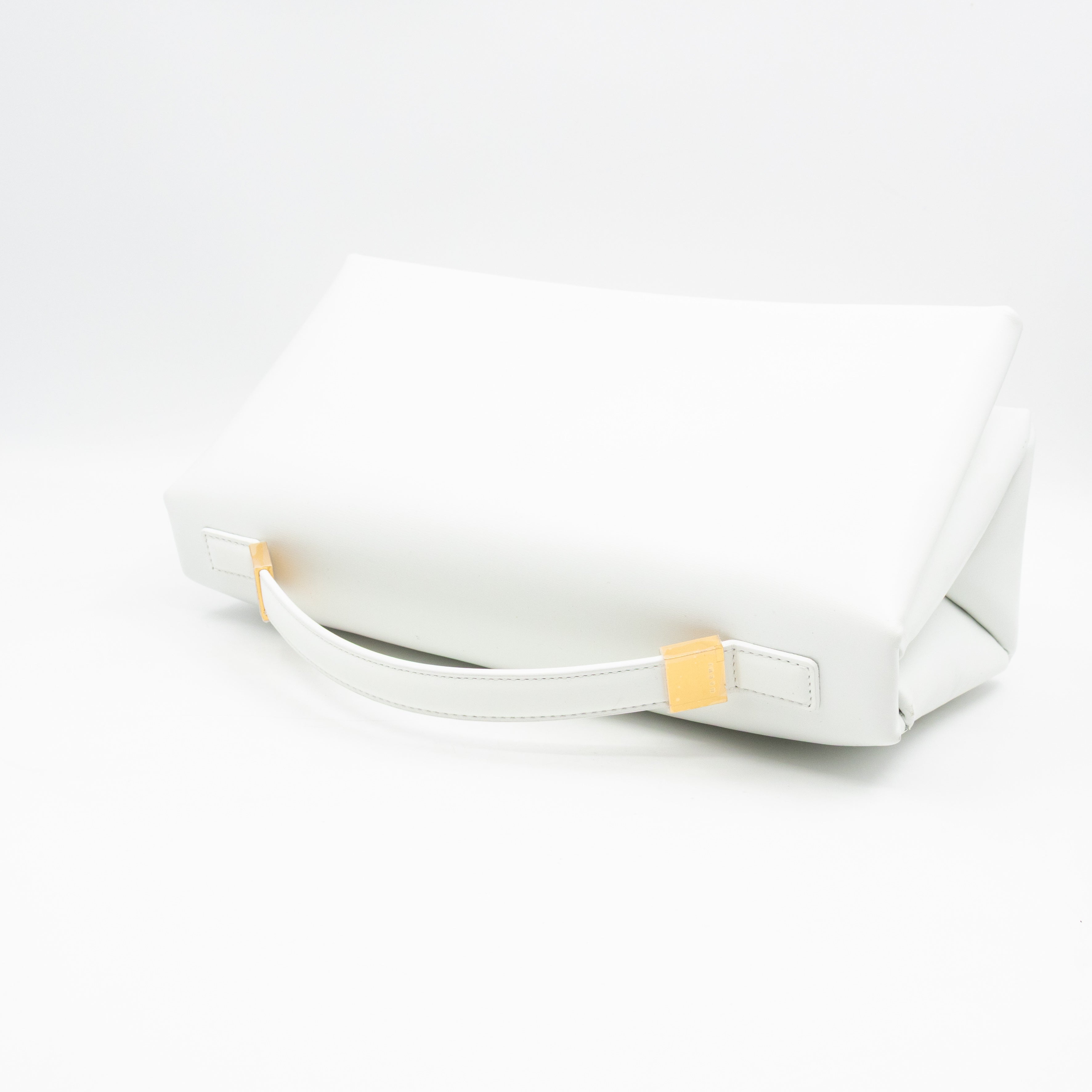Prisma Padded Shoulder Bag White Leather