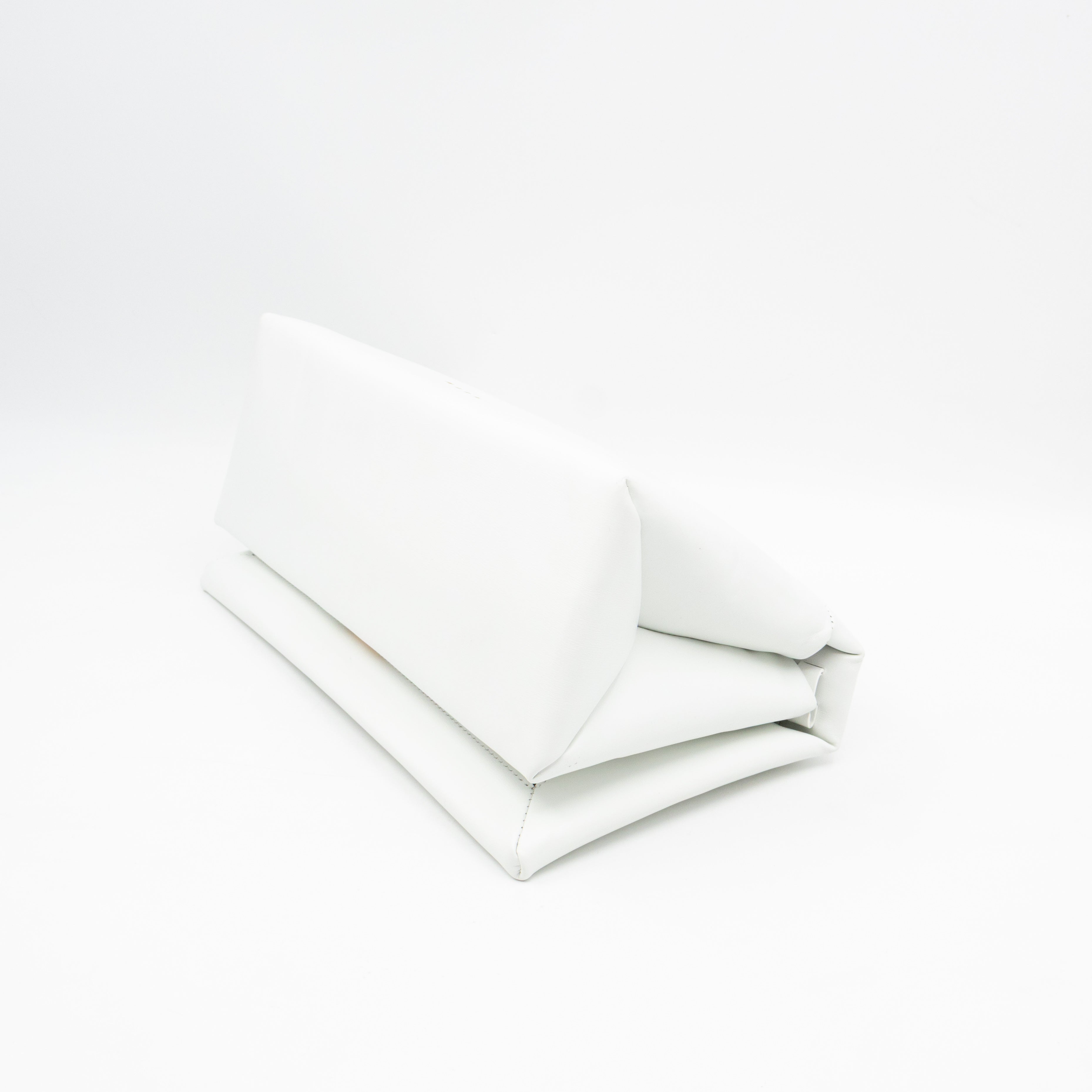 Prisma Padded Shoulder Bag White Leather