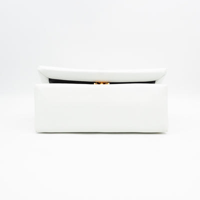 Prisma Padded Shoulder Bag White Leather