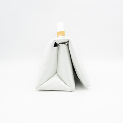 Prisma Padded Shoulder Bag White Leather