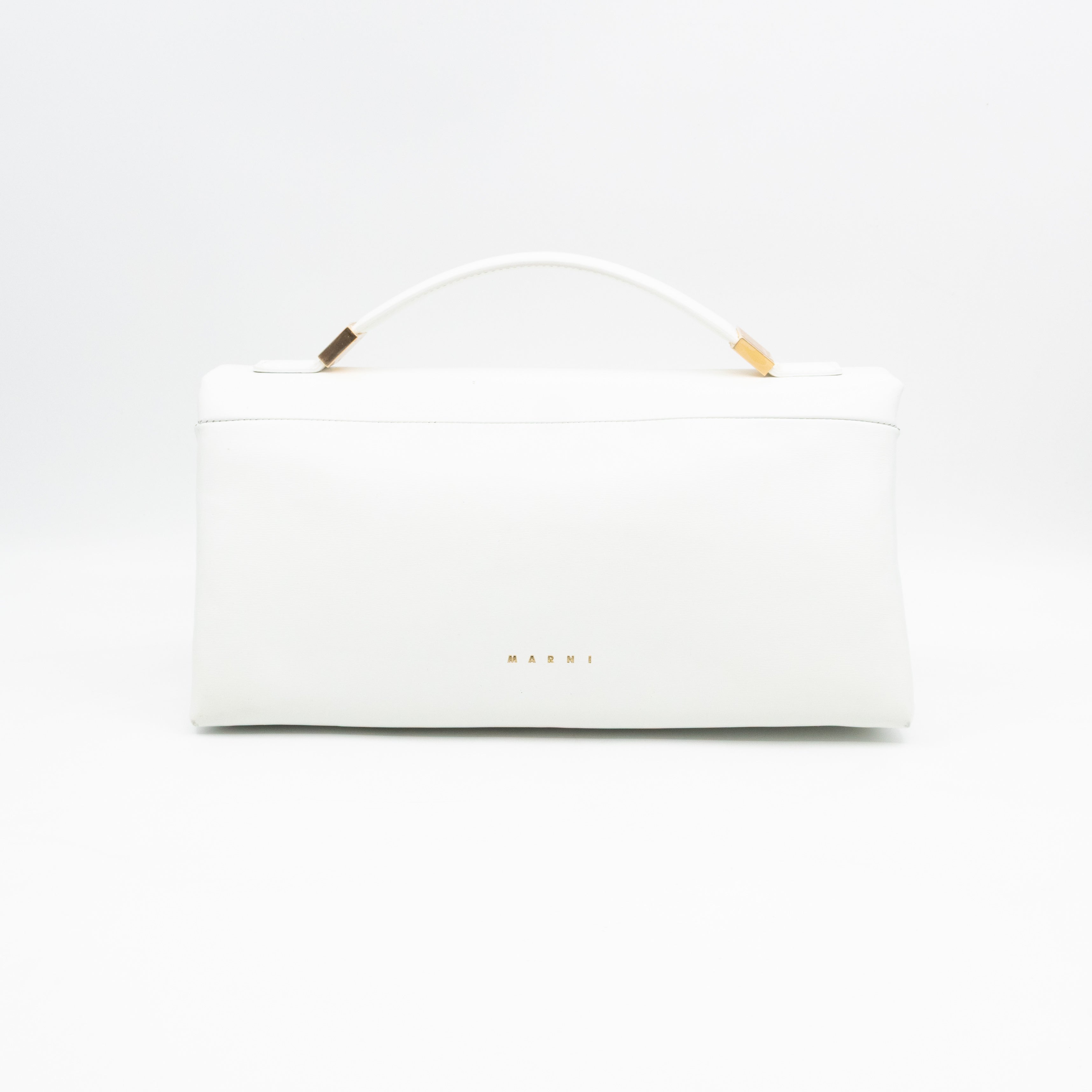 Prisma Padded Shoulder Bag White Leather