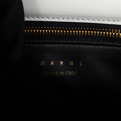 Prisma Padded Shoulder Bag White Leather