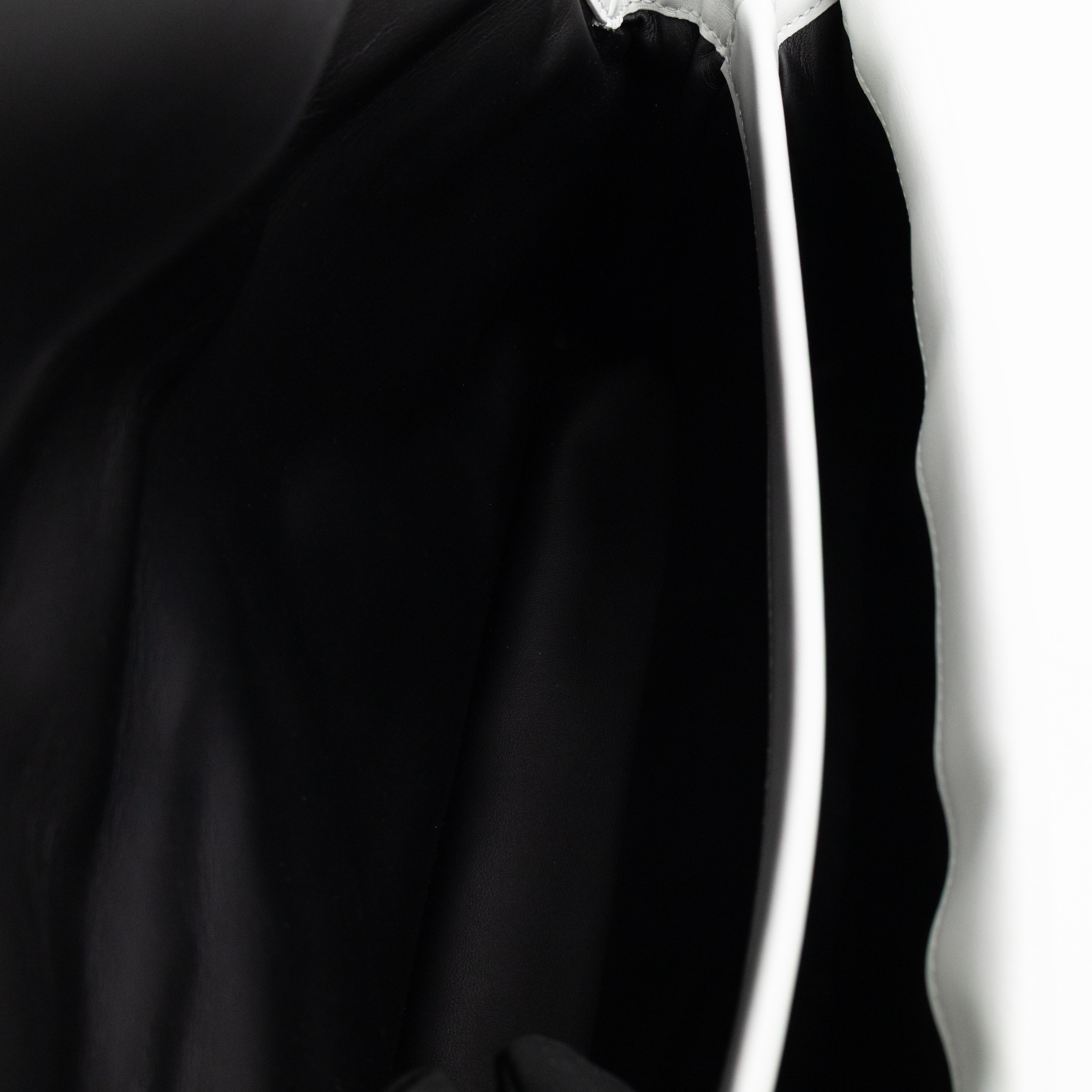 Prisma Padded Shoulder Bag White Leather