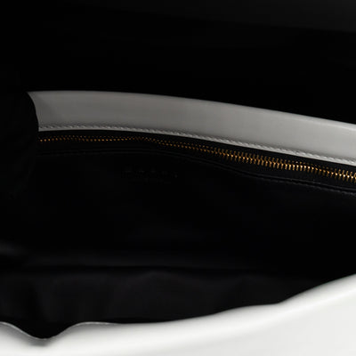 Prisma Padded Shoulder Bag White Leather